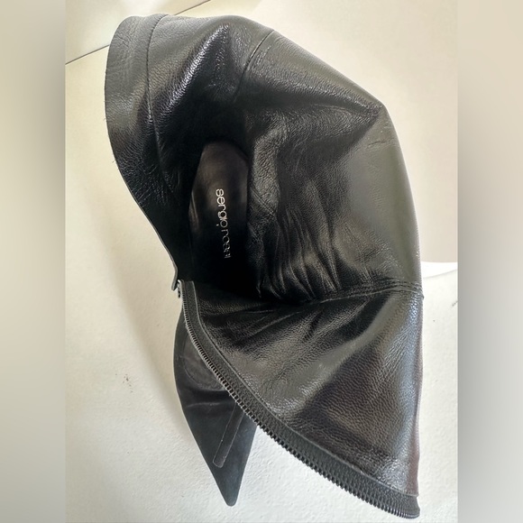 Elegant combined leather and suede Sergio Rossi high heels boots. - Picture 5 of 7